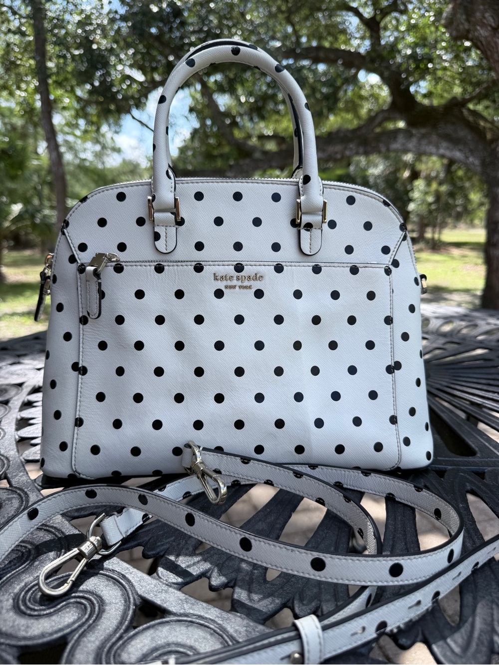 Kate Spade Louise Cabana Dot Medium Dome Satchel Bag